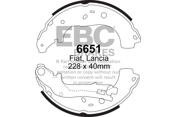 Bremsbackensatz Hinterachse EBC Brakes 6651 von EBC Brakes