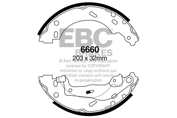 Bremsbackensatz Hinterachse EBC Brakes 6660 von EBC Brakes