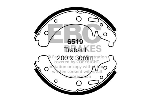 Bremsbackensatz Vorderachse EBC Brakes 6519 von EBC Brakes