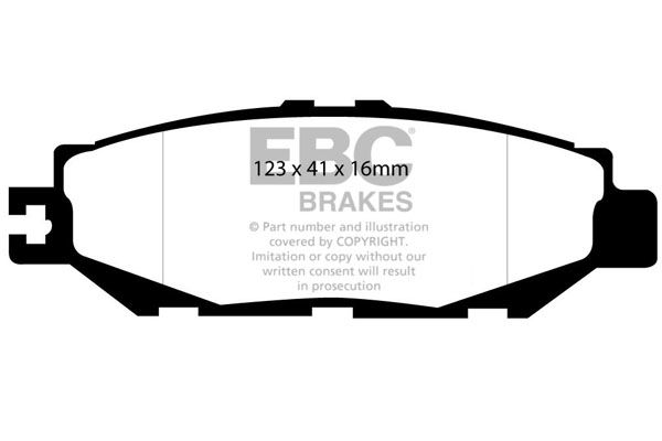 Bremsbelagsatz, Scheibenbremse Hinterachse EBC Brakes DP1008 von EBC Brakes