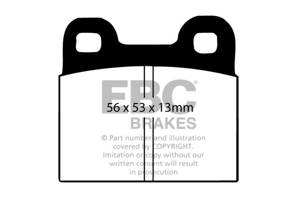 Bremsbelagsatz, Scheibenbremse Hinterachse EBC Brakes DP105/4 von EBC Brakes