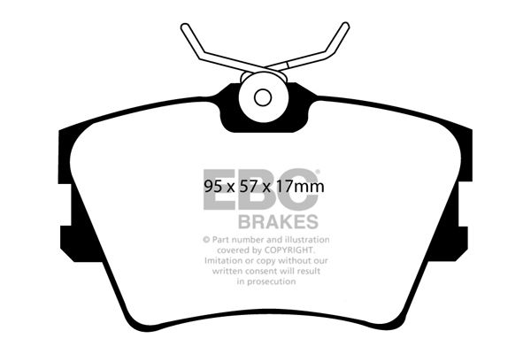 Bremsbelagsatz, Scheibenbremse Hinterachse EBC Brakes DP1102 von EBC Brakes