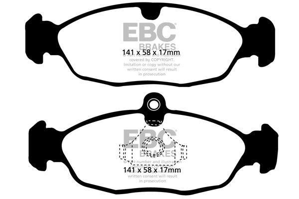 Bremsbelagsatz, Scheibenbremse Hinterachse EBC Brakes DP1198 von EBC Brakes