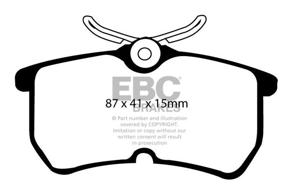 Bremsbelagsatz, Scheibenbremse Hinterachse EBC Brakes DP1218 von EBC Brakes