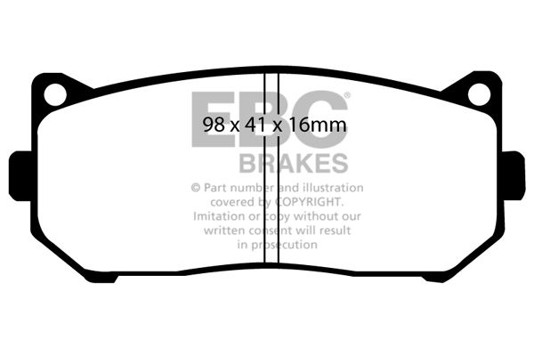 Bremsbelagsatz, Scheibenbremse Hinterachse EBC Brakes DP1235 von EBC Brakes