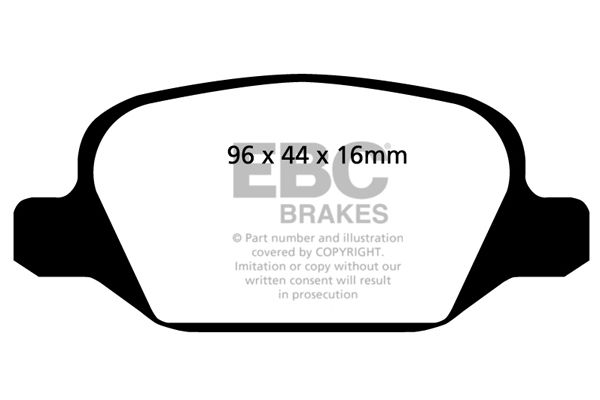 Bremsbelagsatz, Scheibenbremse Hinterachse EBC Brakes DP1430 von EBC Brakes