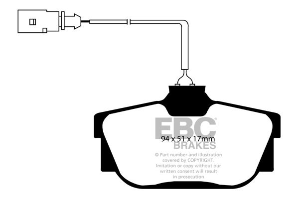 Bremsbelagsatz, Scheibenbremse Hinterachse EBC Brakes DP1445 von EBC Brakes