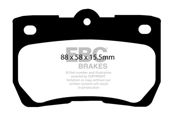 Bremsbelagsatz, Scheibenbremse Hinterachse EBC Brakes DP1586 von EBC Brakes