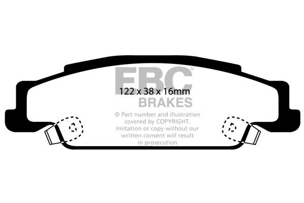 Bremsbelagsatz, Scheibenbremse Hinterachse EBC Brakes DP1646 von EBC Brakes