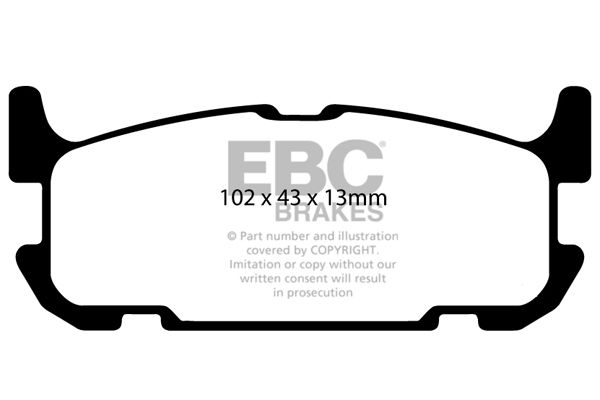 Bremsbelagsatz, Scheibenbremse Hinterachse EBC Brakes DP1685 von EBC Brakes