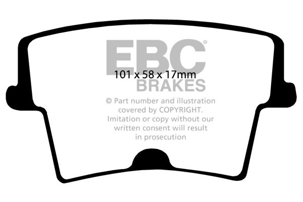 Bremsbelagsatz, Scheibenbremse Hinterachse EBC Brakes DP1722 von EBC Brakes