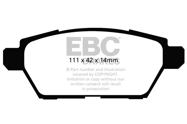 Bremsbelagsatz, Scheibenbremse Hinterachse EBC Brakes DP1766 von EBC Brakes