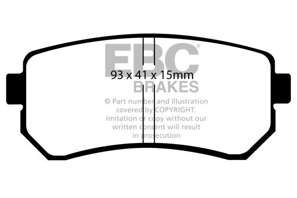 Bremsbelagsatz, Scheibenbremse Hinterachse EBC Brakes DP1769 von EBC Brakes