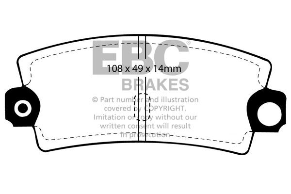 Bremsbelagsatz, Scheibenbremse Hinterachse EBC Brakes DP189 von EBC Brakes