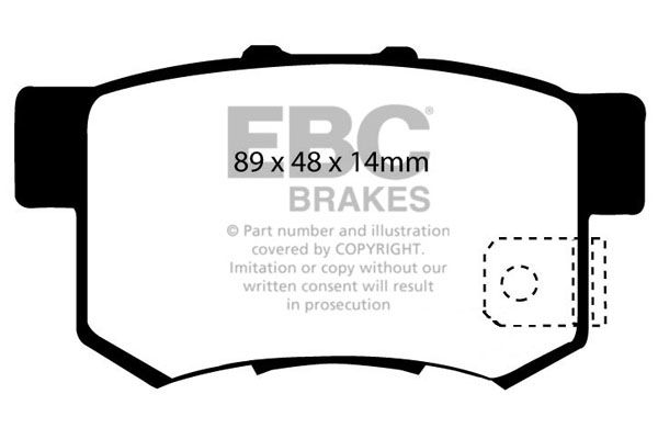 Bremsbelagsatz, Scheibenbremse Hinterachse EBC Brakes DP21193 von EBC Brakes