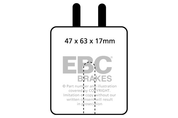 Bremsbelagsatz, Scheibenbremse Hinterachse EBC Brakes DP2120 von EBC Brakes