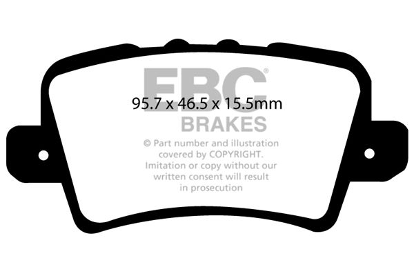 Bremsbelagsatz, Scheibenbremse Hinterachse EBC Brakes DP21902 von EBC Brakes