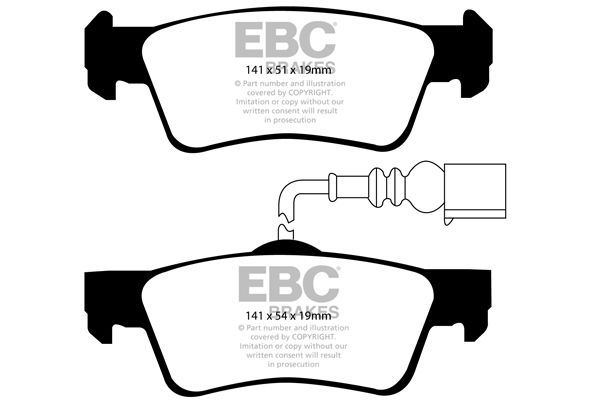 Bremsbelagsatz, Scheibenbremse Hinterachse EBC Brakes DP21907 von EBC Brakes