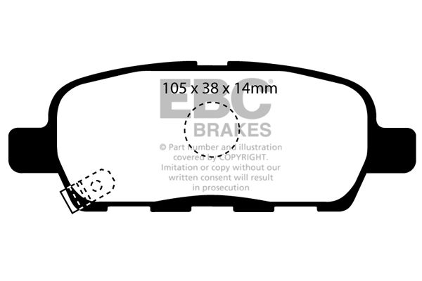 Bremsbelagsatz, Scheibenbremse Hinterachse EBC Brakes DP21955 von EBC Brakes