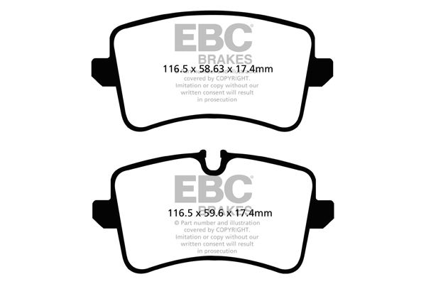 Bremsbelagsatz, Scheibenbremse Hinterachse EBC Brakes DP22082 von EBC Brakes