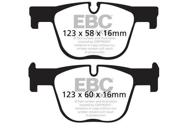 Bremsbelagsatz, Scheibenbremse Hinterachse EBC Brakes DP22131 von EBC Brakes