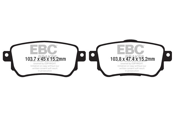 Bremsbelagsatz, Scheibenbremse Hinterachse EBC Brakes DP22219 von EBC Brakes