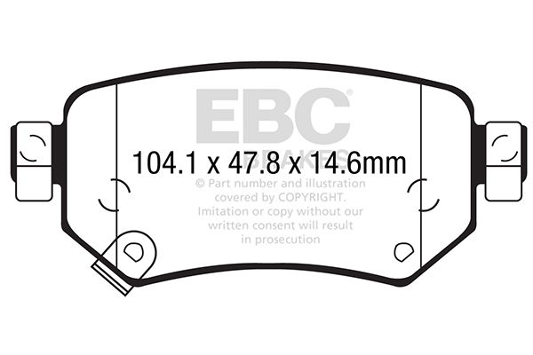 Bremsbelagsatz, Scheibenbremse Hinterachse EBC Brakes DP22287 von EBC Brakes