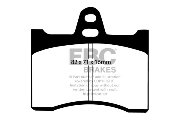 Bremsbelagsatz, Scheibenbremse Hinterachse EBC Brakes DP227 von EBC Brakes