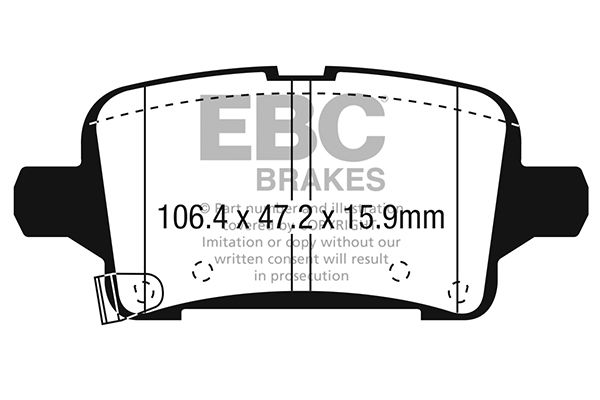 Bremsbelagsatz, Scheibenbremse Hinterachse EBC Brakes DP23074 von EBC Brakes