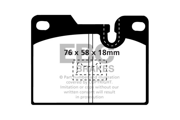 Bremsbelagsatz, Scheibenbremse Hinterachse EBC Brakes DP2346 von EBC Brakes