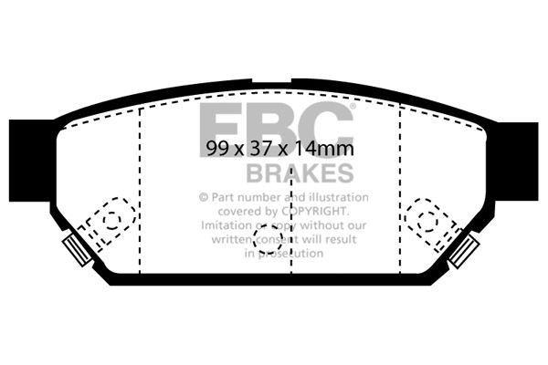 Bremsbelagsatz, Scheibenbremse Hinterachse EBC Brakes DP2986 von EBC Brakes