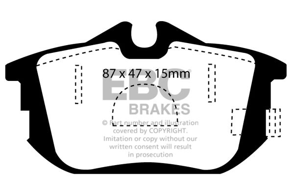 Bremsbelagsatz, Scheibenbremse Hinterachse EBC Brakes DP31076C von EBC Brakes