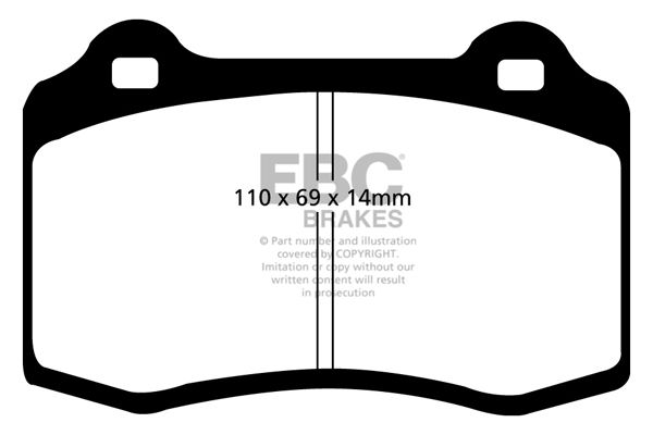 Bremsbelagsatz, Scheibenbremse Hinterachse EBC Brakes DP31140C von EBC Brakes