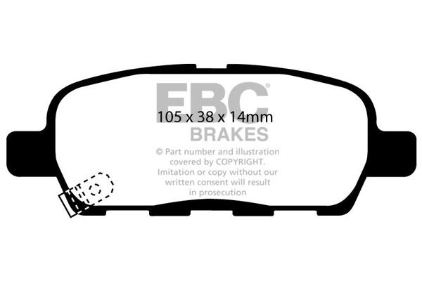 Bremsbelagsatz, Scheibenbremse Hinterachse EBC Brakes DP31666C von EBC Brakes