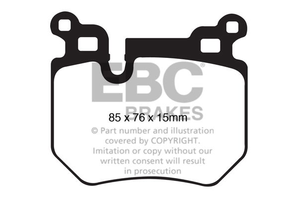 Bremsbelagsatz, Scheibenbremse Hinterachse EBC Brakes DP31996C von EBC Brakes