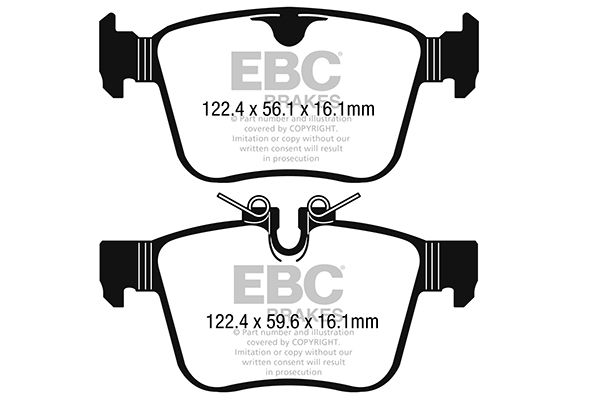 Bremsbelagsatz, Scheibenbremse Hinterachse EBC Brakes DP32246C von EBC Brakes