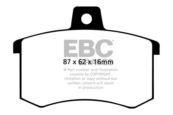 Bremsbelagsatz, Scheibenbremse Hinterachse EBC Brakes DP3370C von EBC Brakes