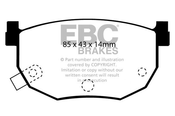 Bremsbelagsatz, Scheibenbremse Hinterachse EBC Brakes DP3528C von EBC Brakes