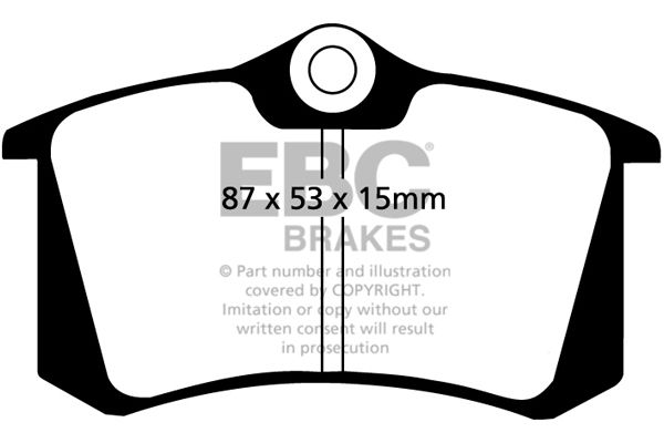 Bremsbelagsatz, Scheibenbremse Hinterachse EBC Brakes DP3680C von EBC Brakes