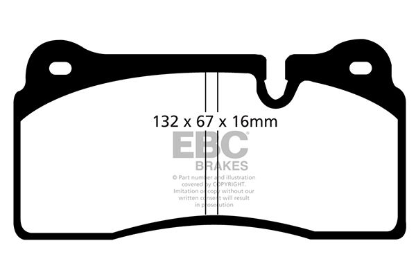 Bremsbelagsatz, Scheibenbremse Hinterachse EBC Brakes DP41127R von EBC Brakes