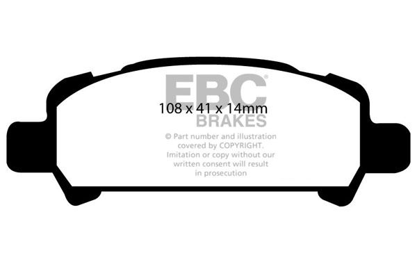 Bremsbelagsatz, Scheibenbremse Hinterachse EBC Brakes DP41293R von EBC Brakes