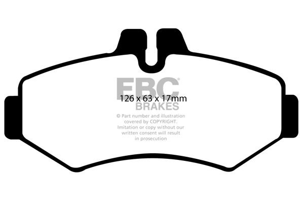 Bremsbelagsatz, Scheibenbremse Hinterachse EBC Brakes DP41298R von EBC Brakes