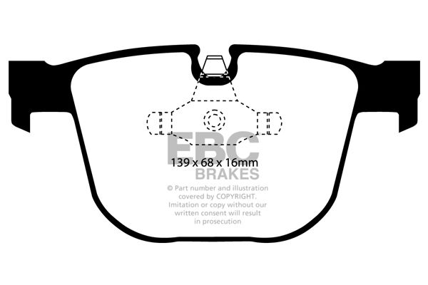 Bremsbelagsatz, Scheibenbremse Hinterachse EBC Brakes DP41451R von EBC Brakes