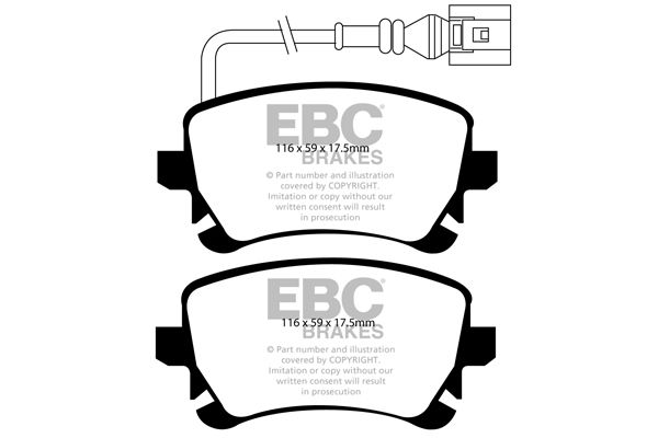 Bremsbelagsatz, Scheibenbremse Hinterachse EBC Brakes DP41534R von EBC Brakes