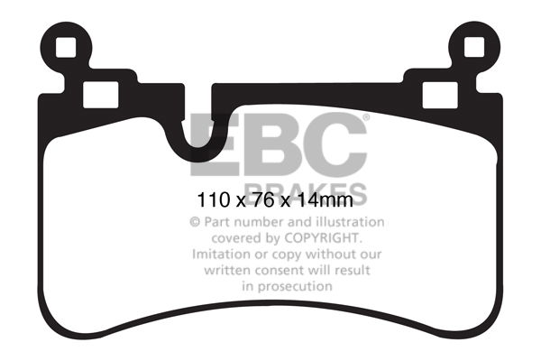 Bremsbelagsatz, Scheibenbremse Hinterachse EBC Brakes DP41839R von EBC Brakes