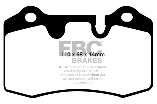 Bremsbelagsatz, Scheibenbremse Hinterachse EBC Brakes DP41909R von EBC Brakes