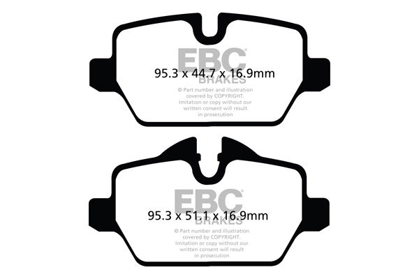 Bremsbelagsatz, Scheibenbremse Hinterachse EBC Brakes DP42102R von EBC Brakes