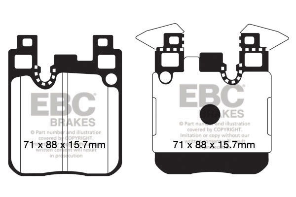 Bremsbelagsatz, Scheibenbremse Hinterachse EBC Brakes DP42133R von EBC Brakes