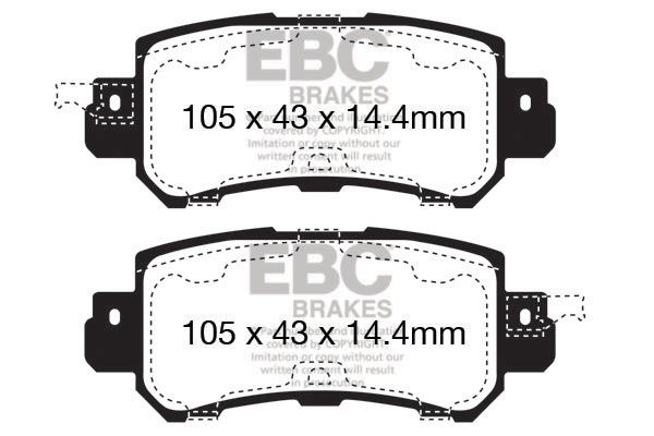 Bremsbelagsatz, Scheibenbremse Hinterachse EBC Brakes DP42135R von EBC Brakes