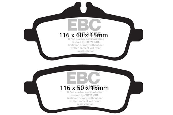 Bremsbelagsatz, Scheibenbremse Hinterachse EBC Brakes DP42137R von EBC Brakes